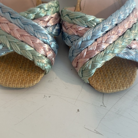 Miss L-Fire straw heel slides 38 7 - Picture 4 of 9